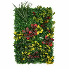 Пано изкуствена зелена декорация, Ботаника 60x40см