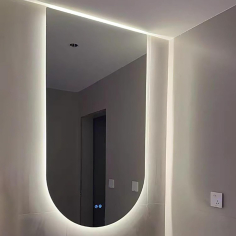 Огледало за баня с LED осветление и функция против изпотяване Фиорео- 55x80 см