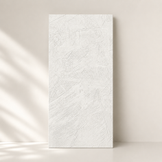 Самозалепващ гъвкав панел- Мазилка Структурна хармония в Бяло 120x60 cm