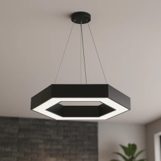 LED Полилей Елара- Черен