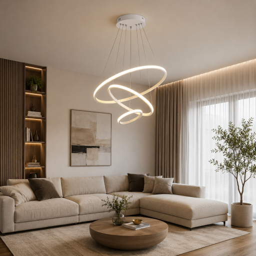 Полилей Елория Бял, 36W/70W LED с 3 цвята на светлината